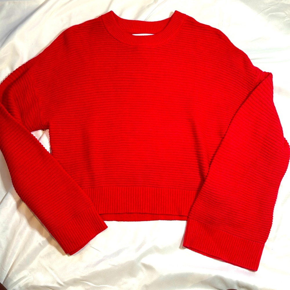BCBGeneration cropped drop shoulder sweater